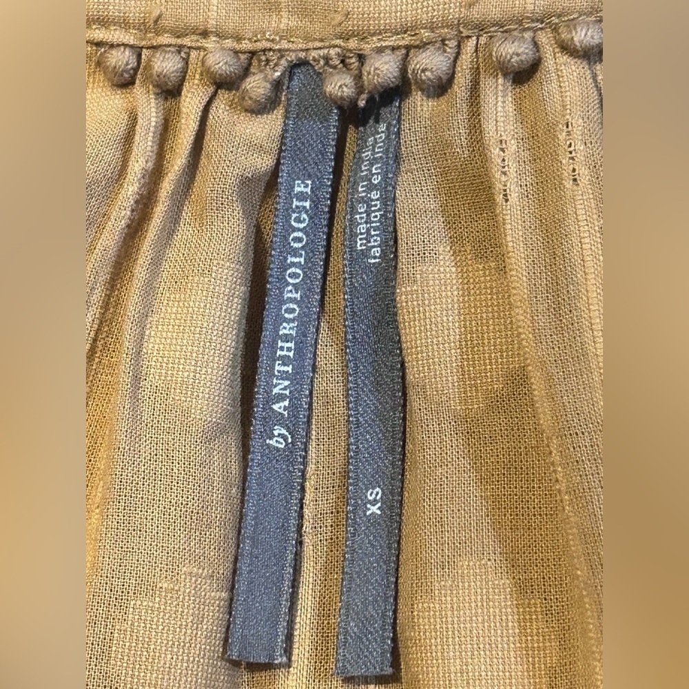 Anthropologie Golden Button-Front Mini Dress - Picture 7 of 10